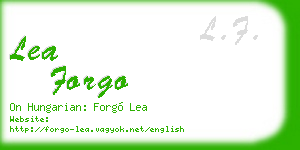 lea forgo business card